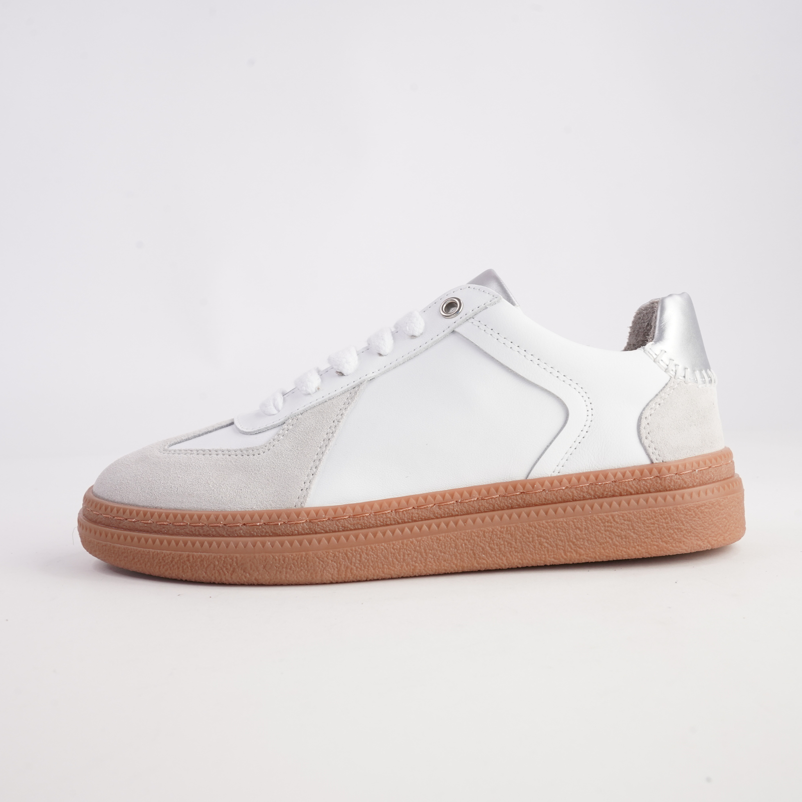 Eslyn White Leather Sneakers