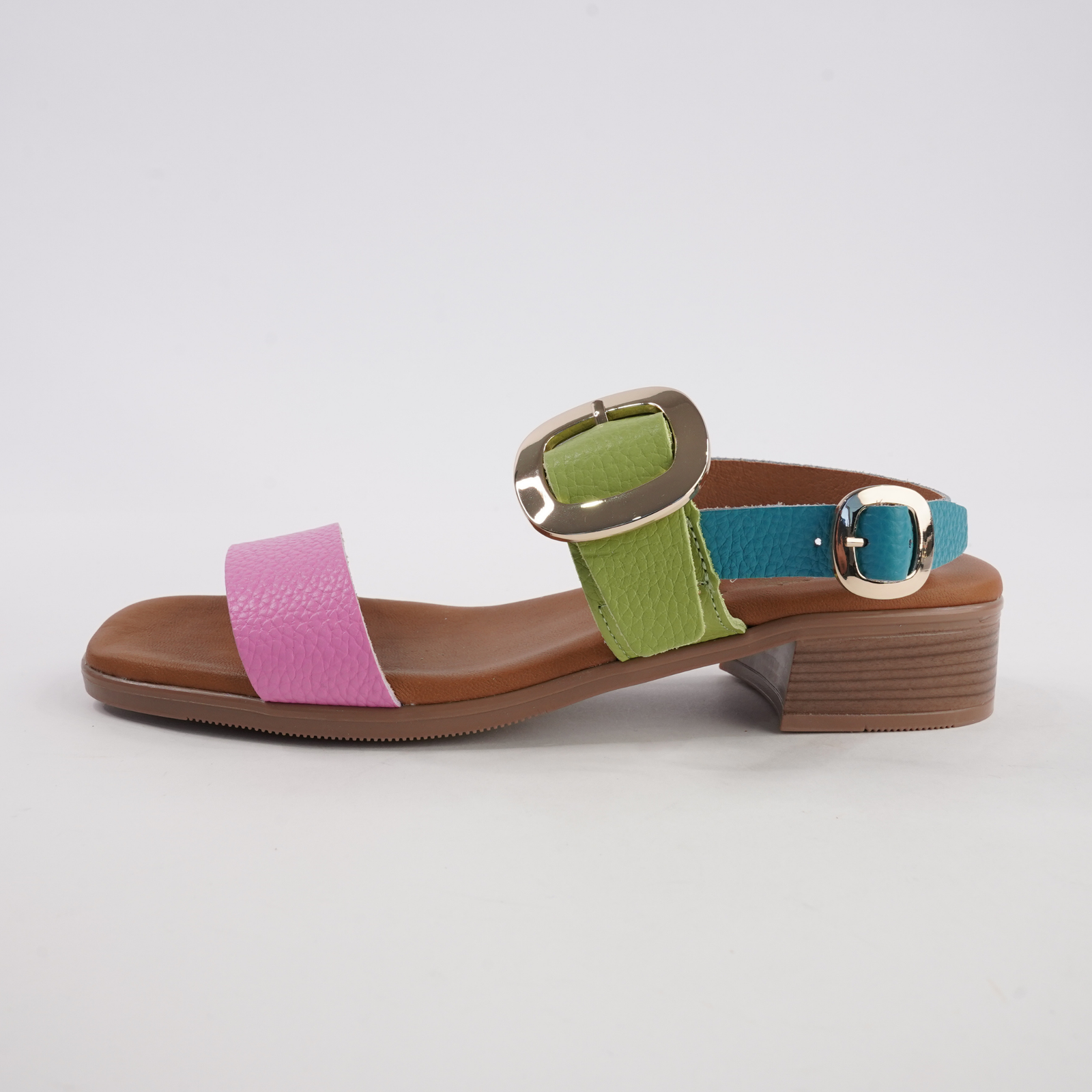 Trilly Bright Multi Leather Sandals