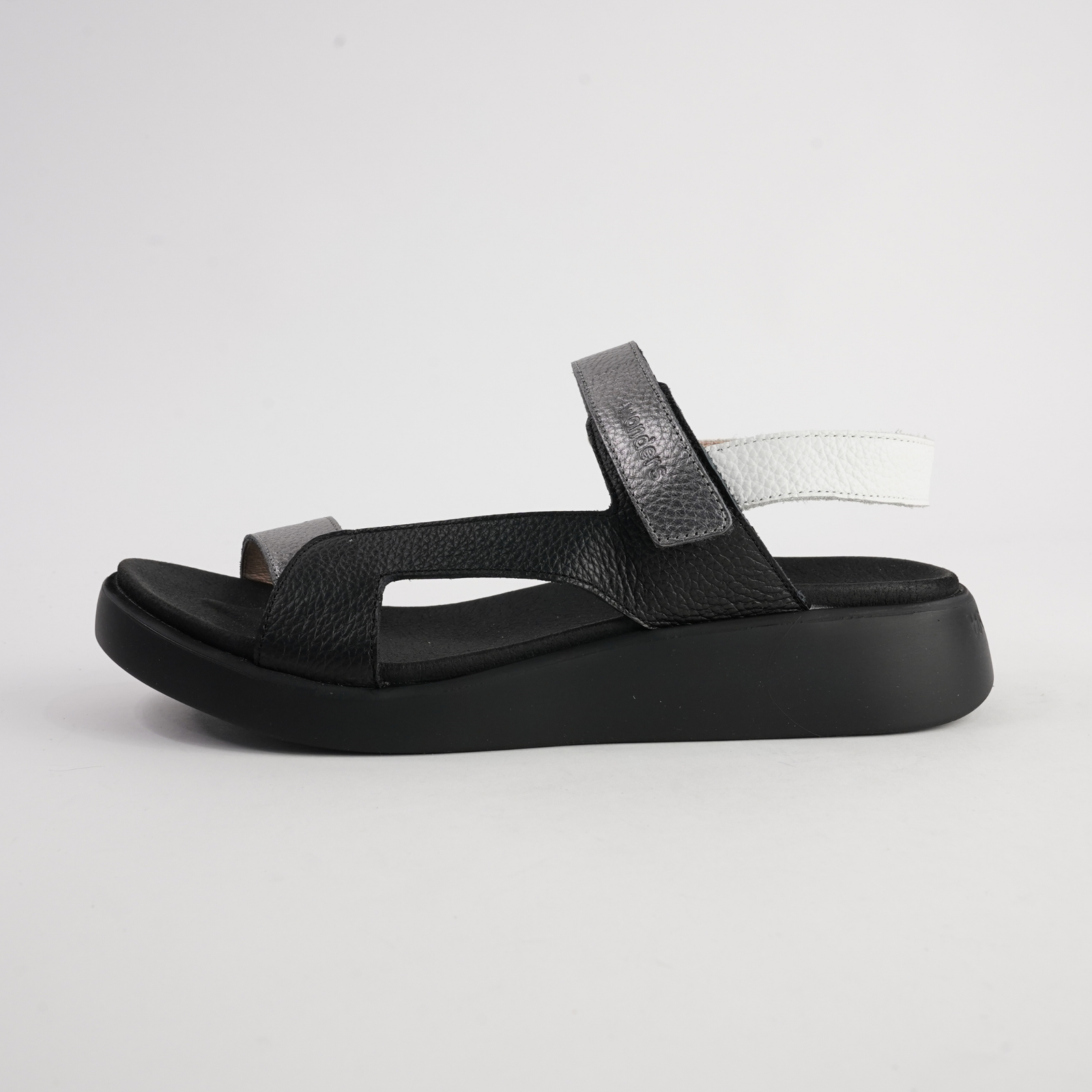 Cami Black Combo Leather Sandals