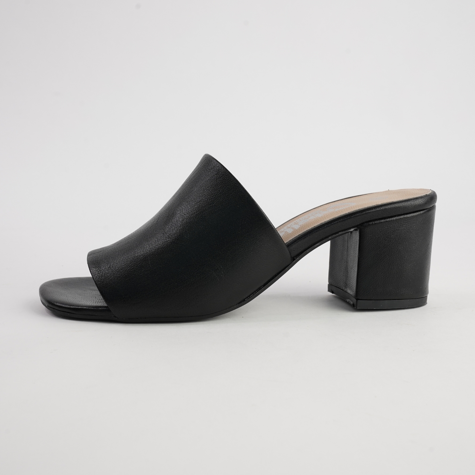 Marquee Black Leather Heels