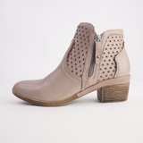 Barlow Taupe Leather Ankle Boots
