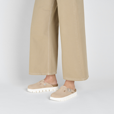 Boston Chunky Warm Sand Leather Flats