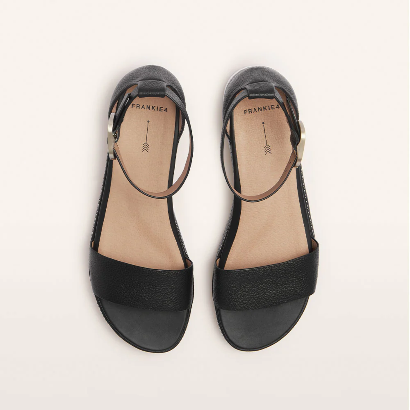 Skye Black Tumbled Leather Sandals