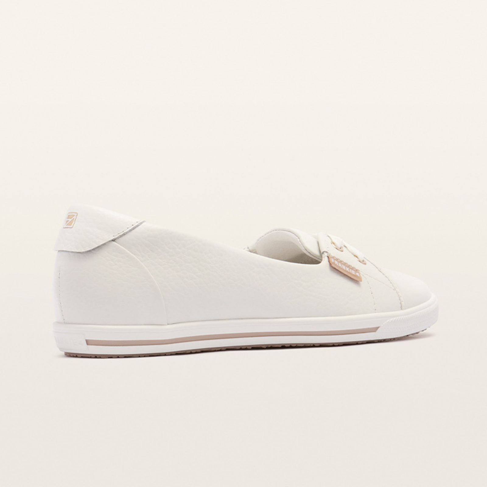 Hannah III White Tumbled Leather Sneakers
