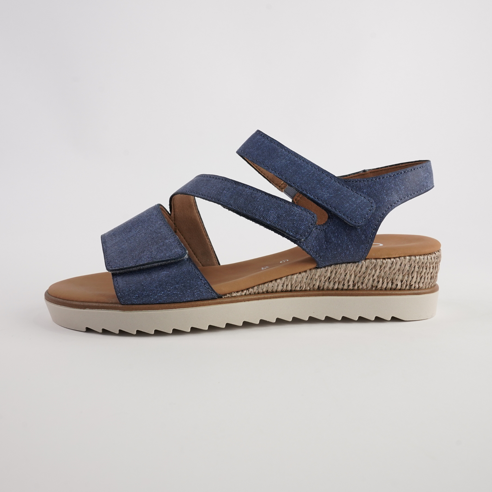 Ruth Denim Leather Sandals