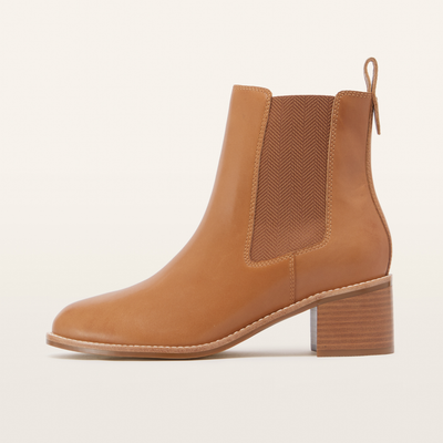 Liberty Tan Leather Ankle Boots