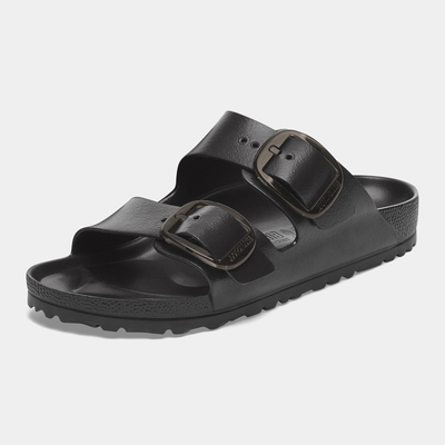 Arizona Eva Big Buckle Black Sandals