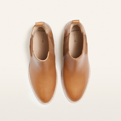 Liberty Tan Leather Ankle Boots