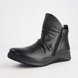Express Black Leather Ankle Boots