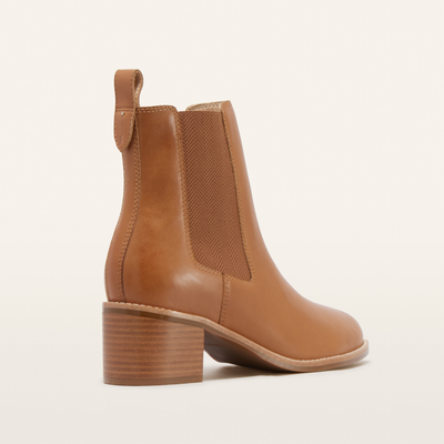 Liberty Tan Leather Ankle Boots