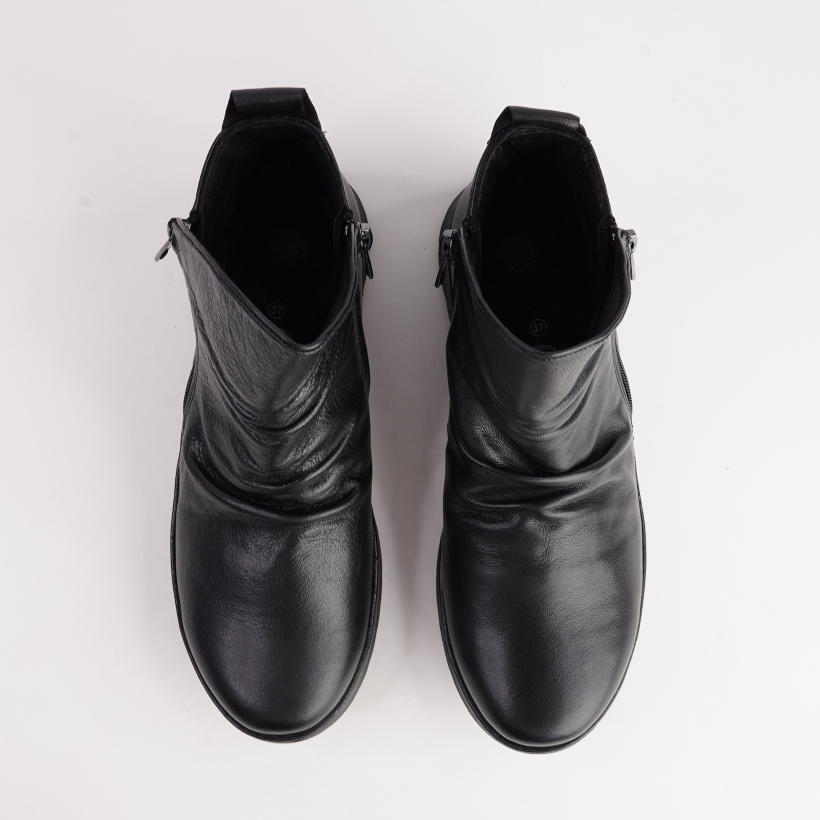 Express Black Leather Ankle Boots