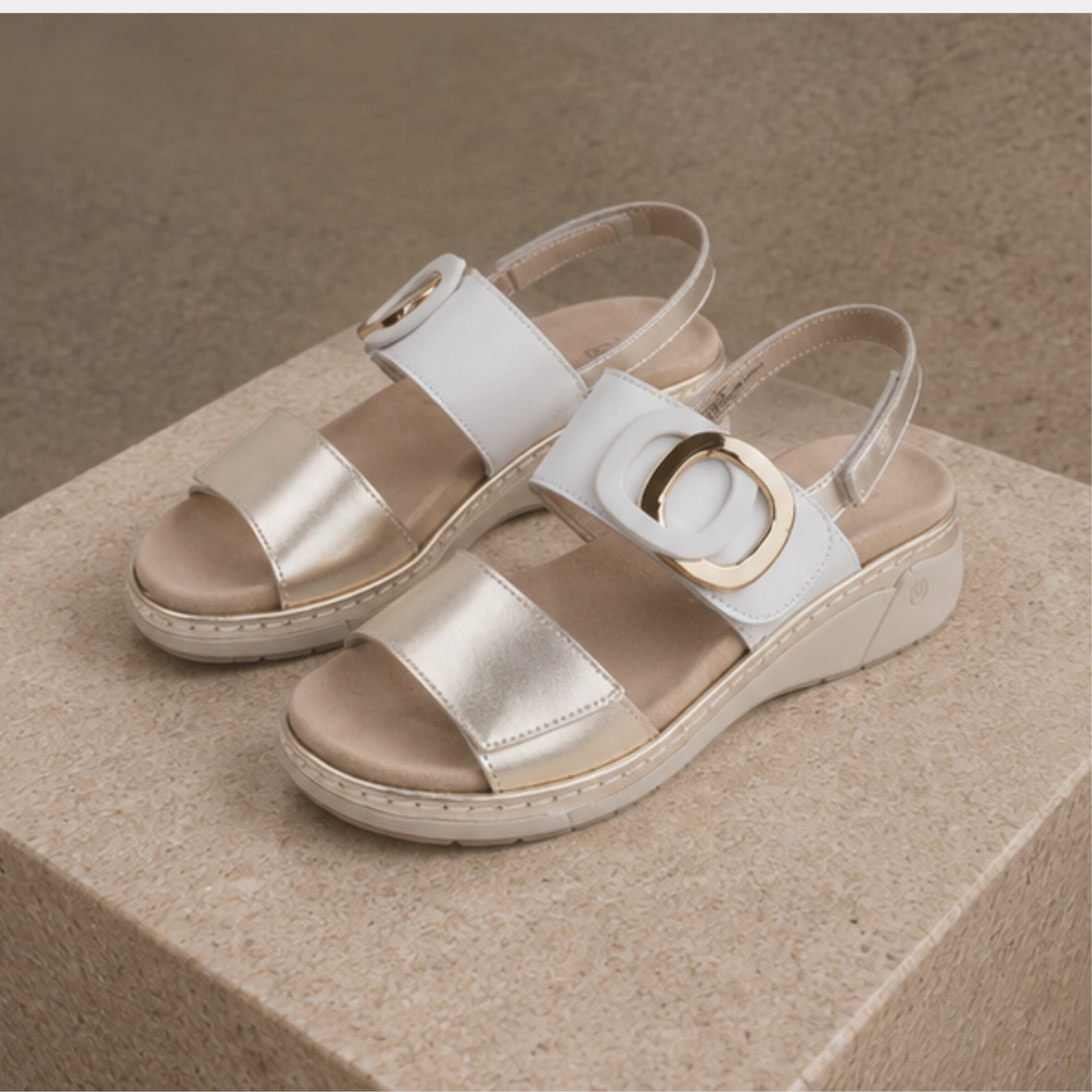Diva White Multi Sandals