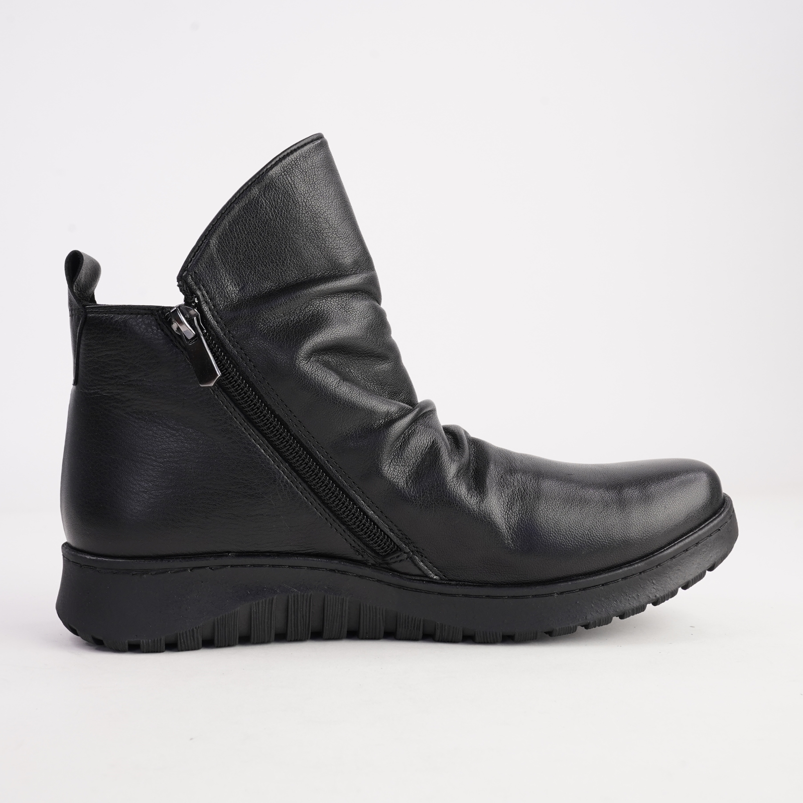 Express Black Leather Ankle Boots