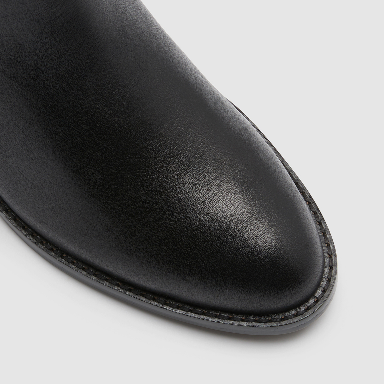 Liberty Black Tumbled Leather Ankle Boots