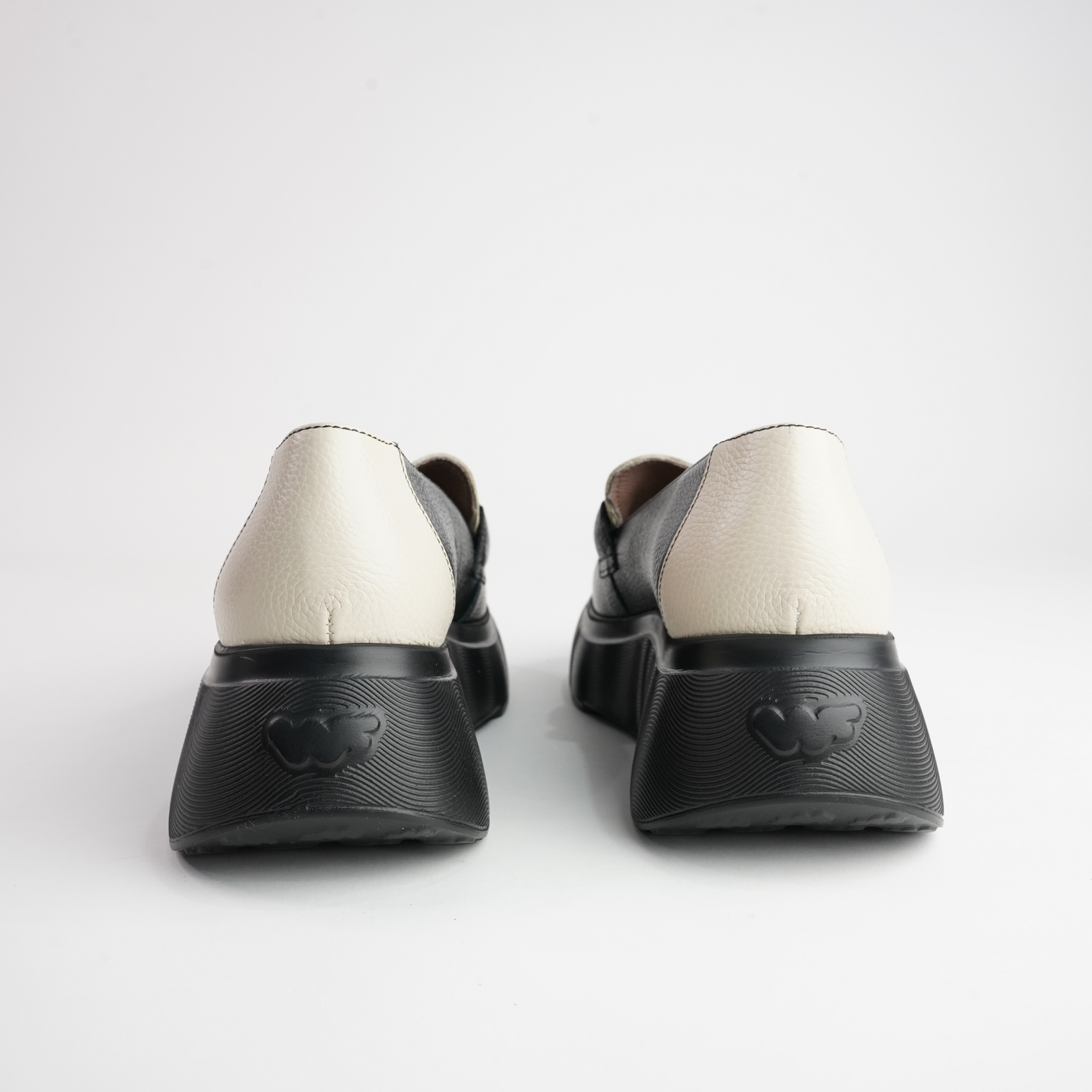 Sylvie Black/ Bone Leather Loafers