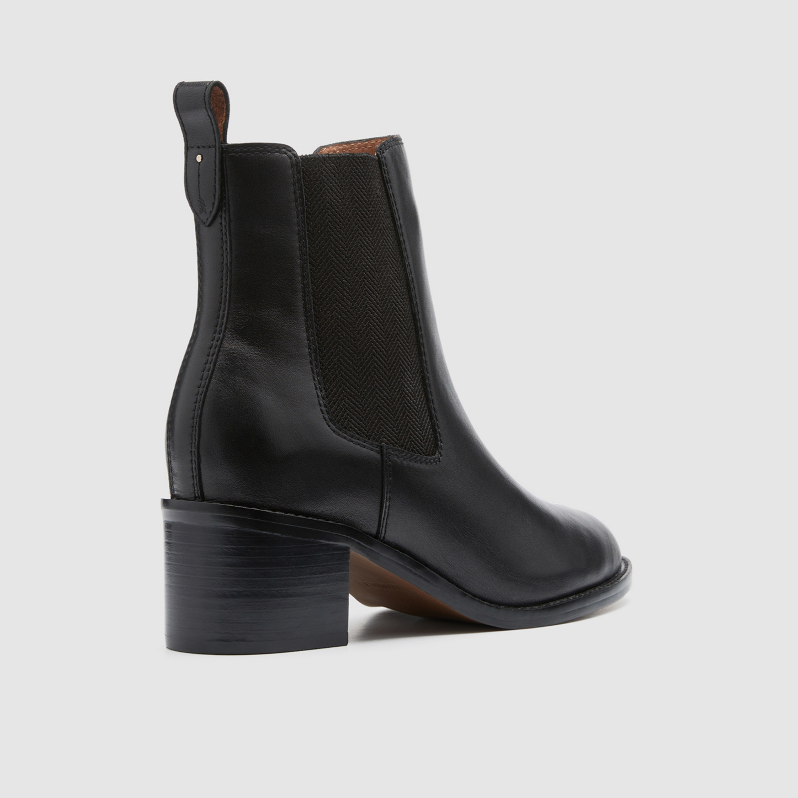 Liberty Black Tumbled Leather Ankle Boots