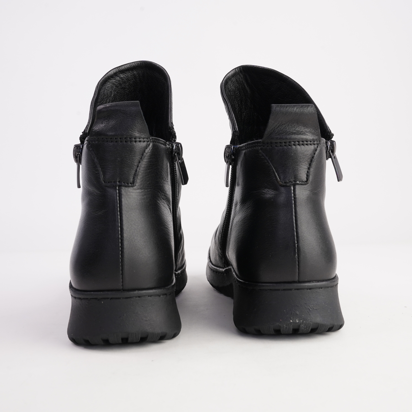 Express Black Leather Ankle Boots