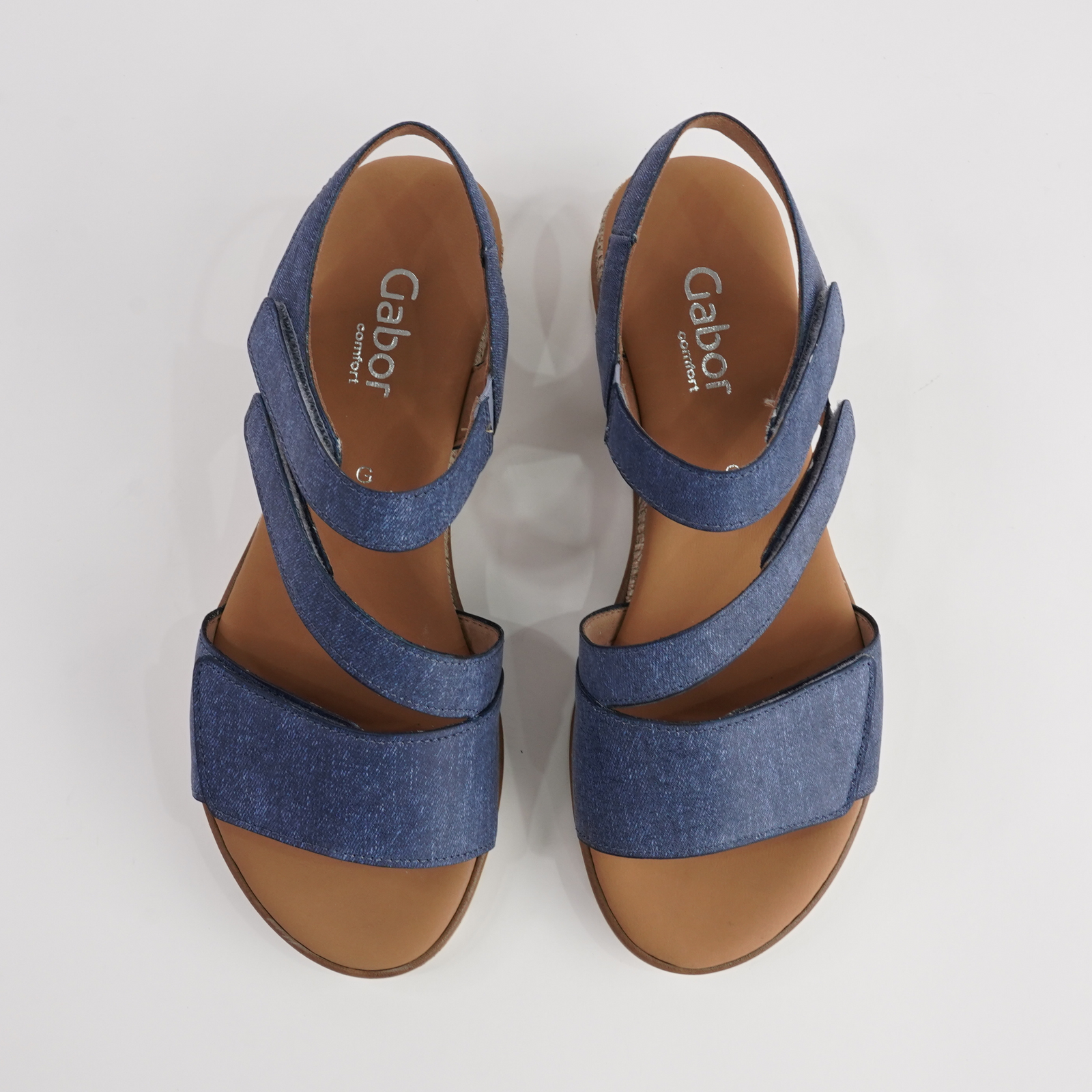 Ruth Denim Leather Sandals