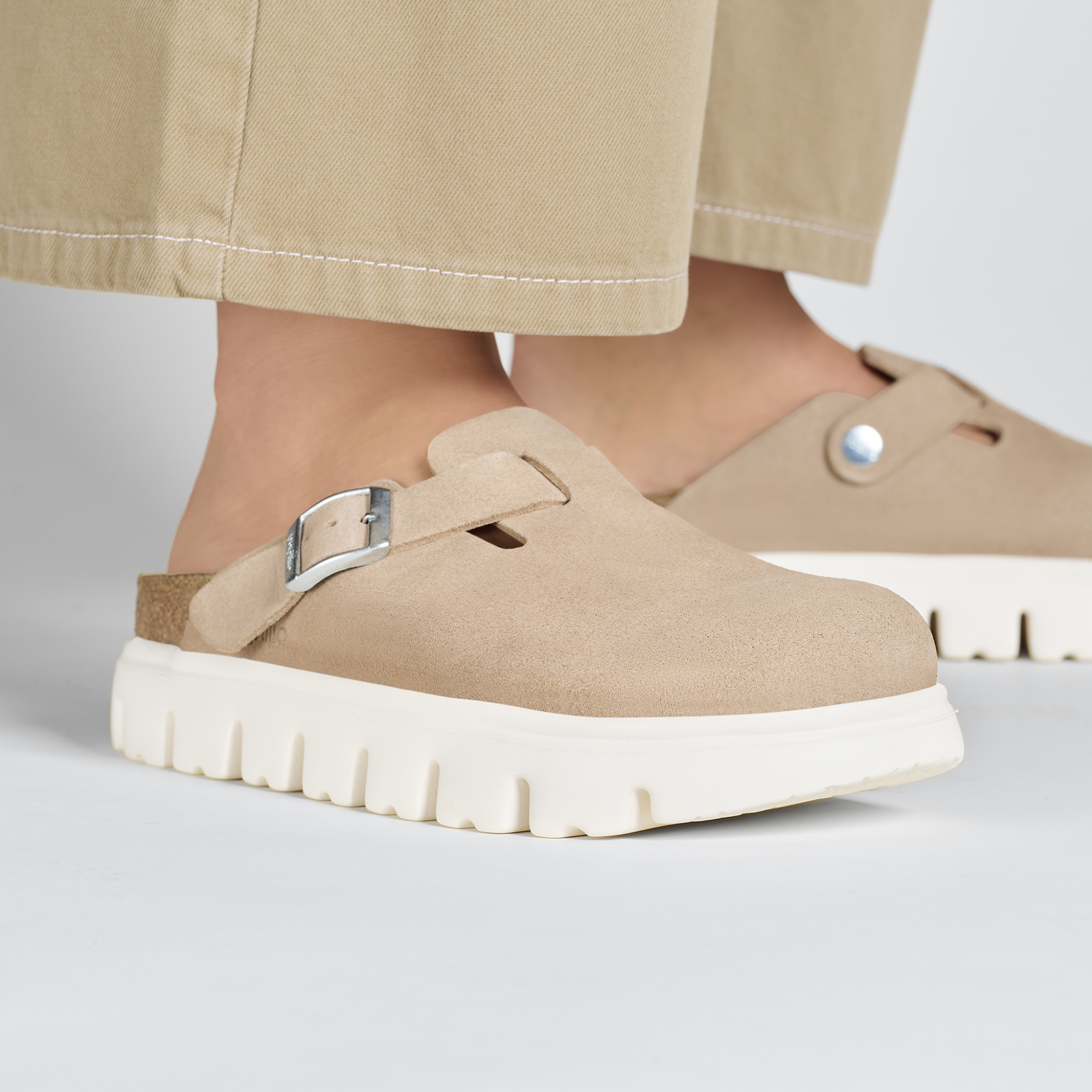 Boston Chunky Warm Sand Leather Flats