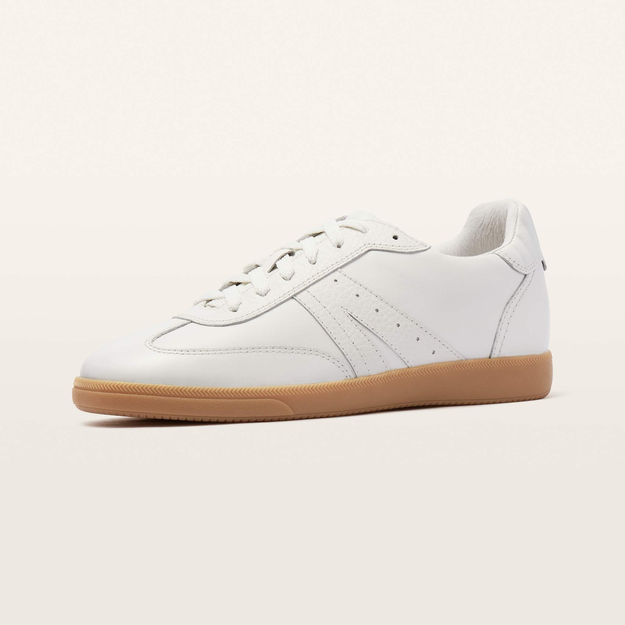 Levi White Soft Emboss Leather Sneakers