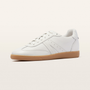 Levi White Soft Emboss Leather Sneakers
