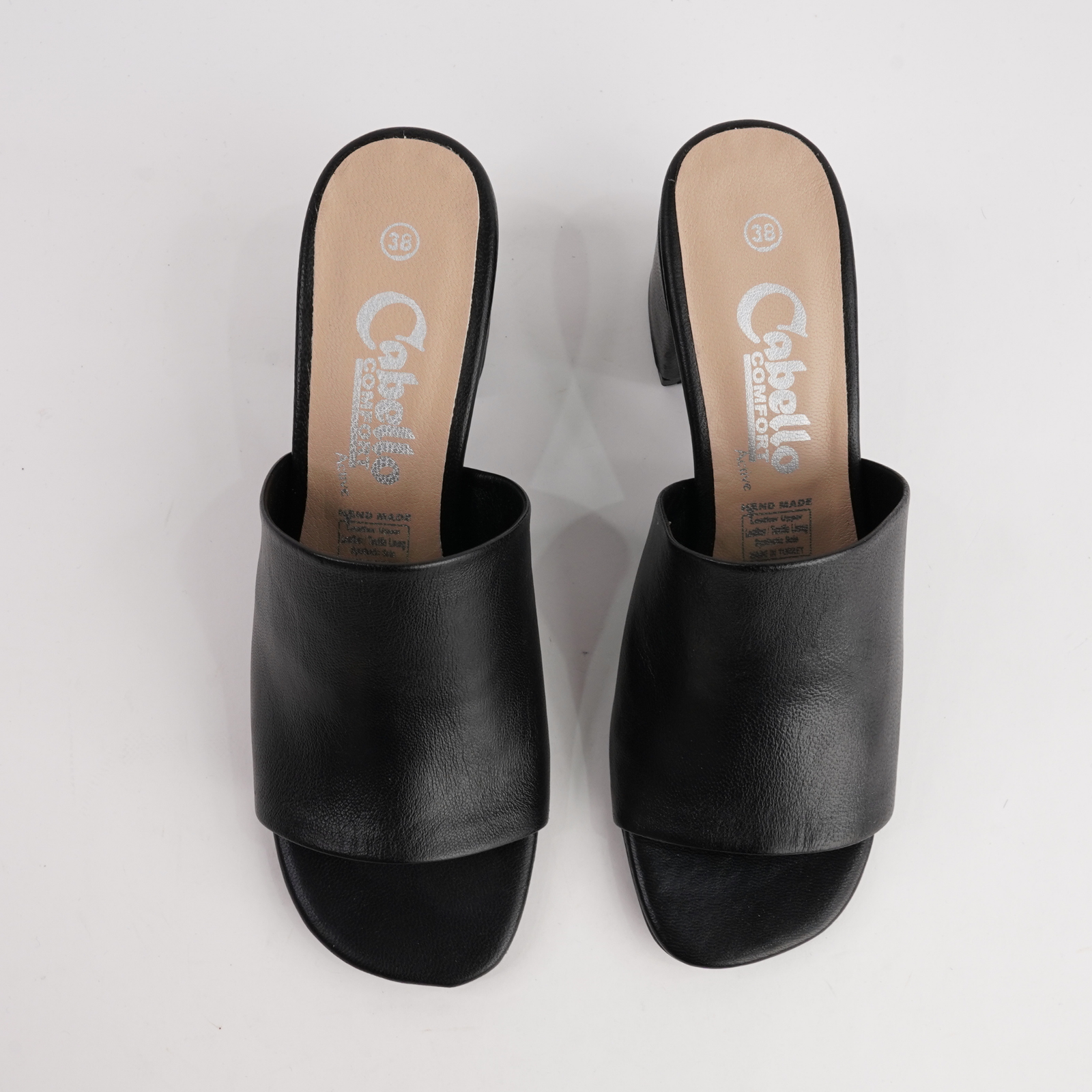 Marquee Black Leather Heels