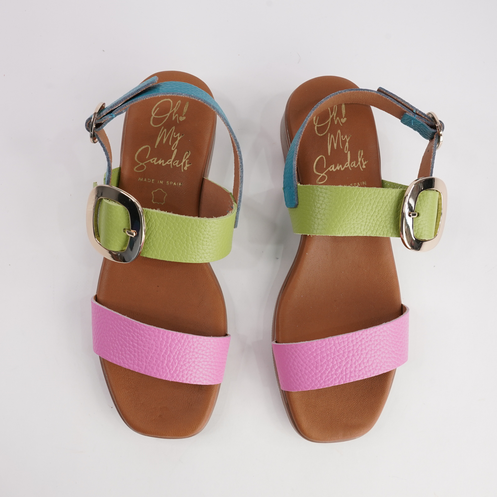Trilly Bright Multi Leather Sandals