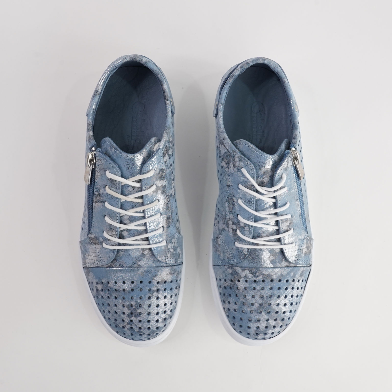 Eg17p Denim Leather Sneakers