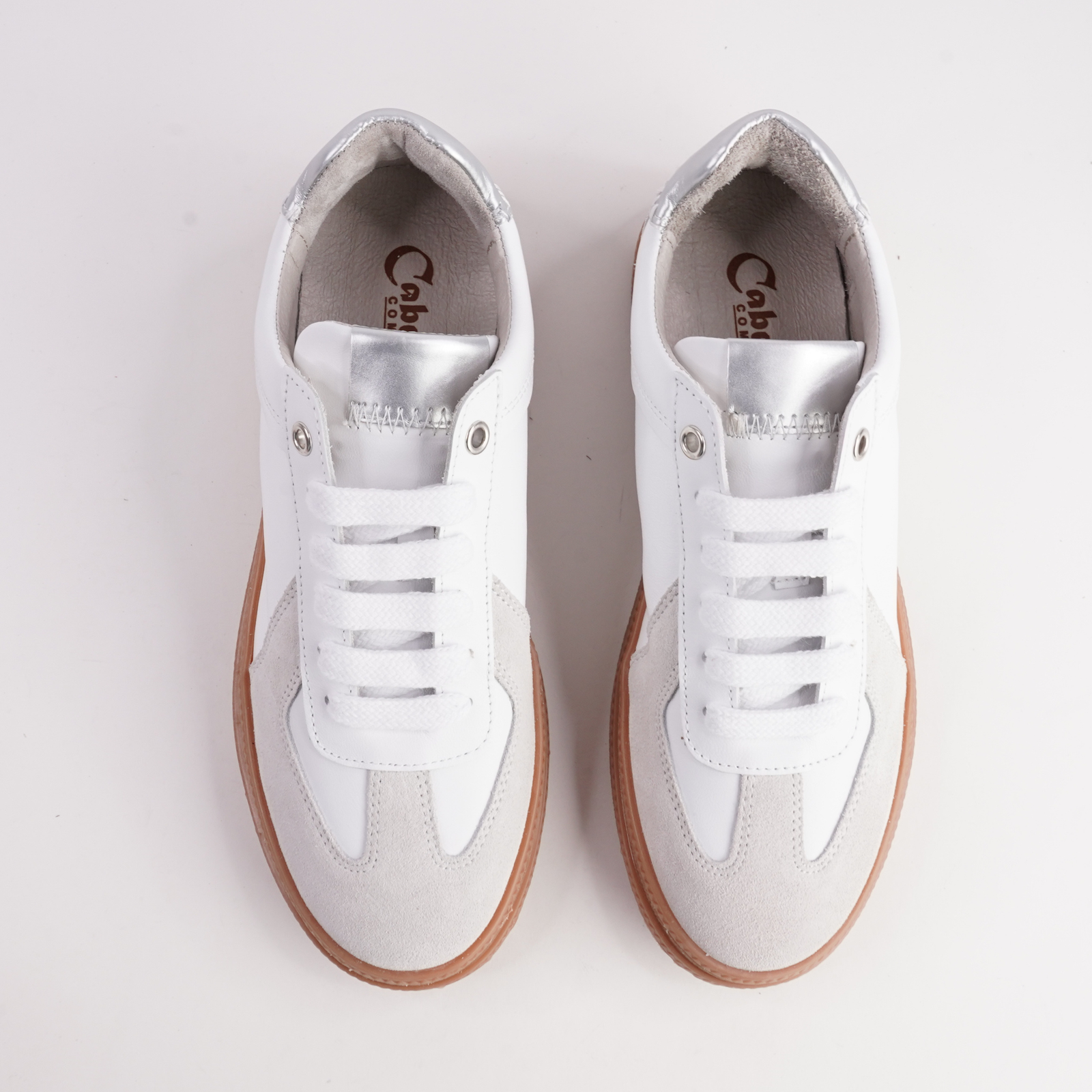 Eslyn White Leather Sneakers