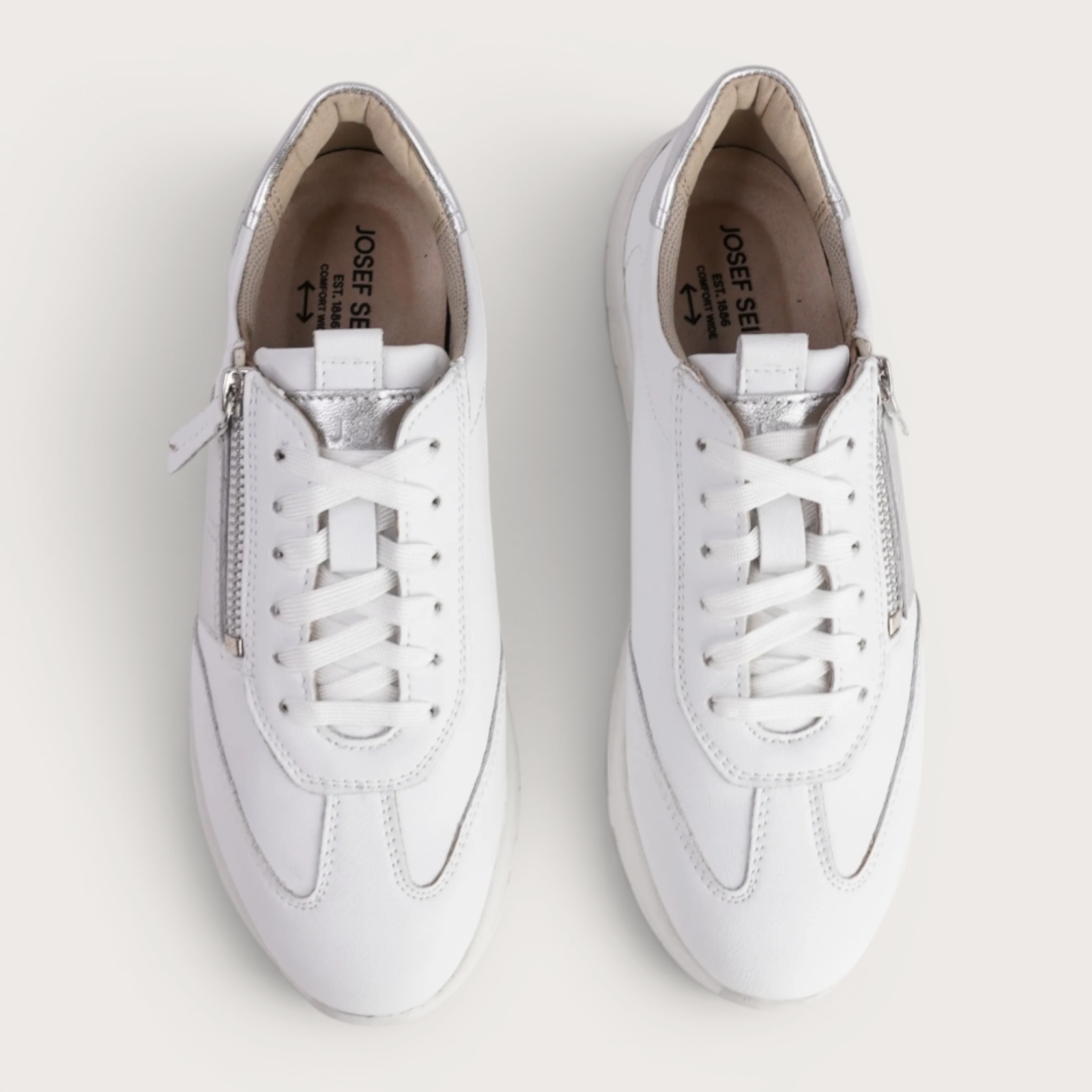 Gabby 01 White Silver Sneakers