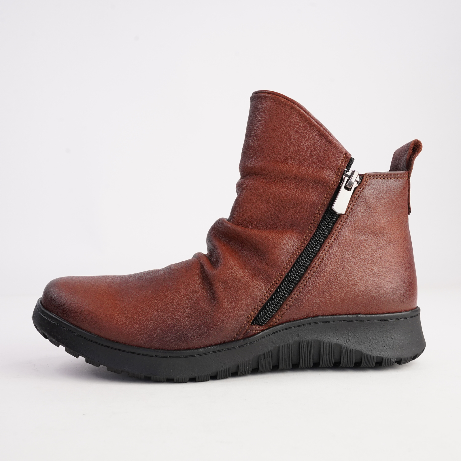 Express Whiskey Leather Ankle Boots