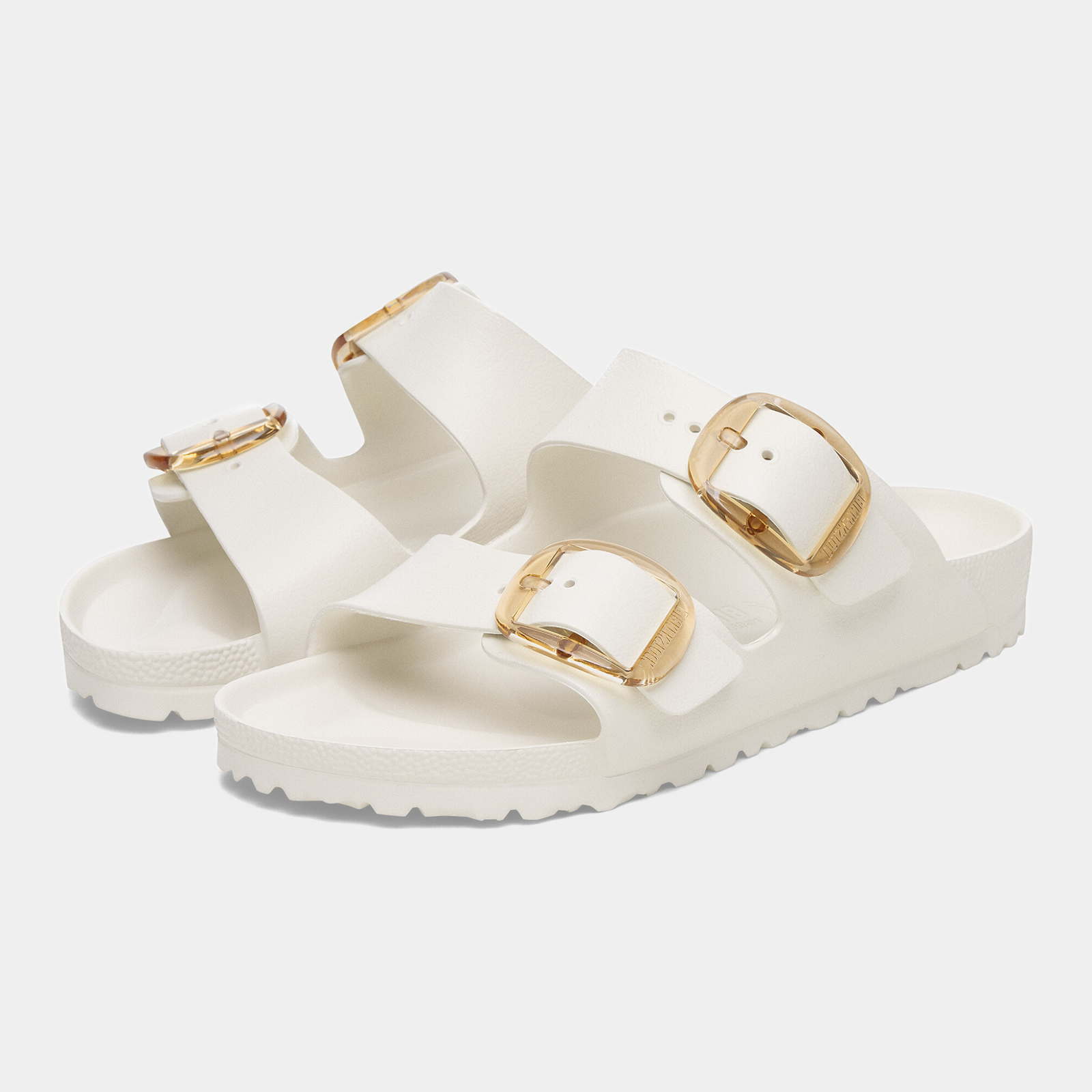 Arizona Eva Big Buckle Eggshell Sandals