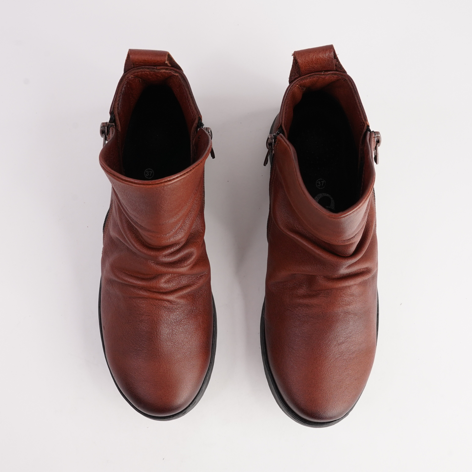 Express Whiskey Leather Ankle Boots