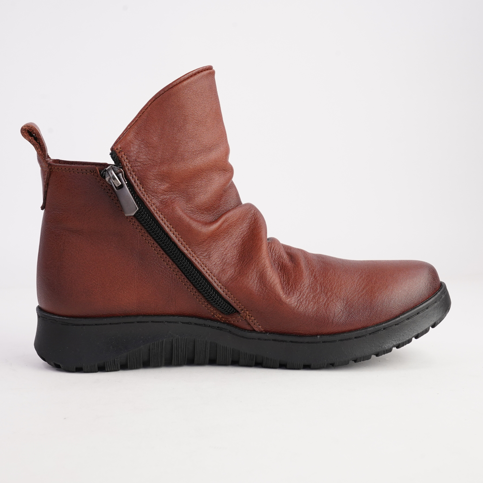 Express Whiskey Leather Ankle Boots