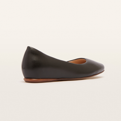 Dorset Black Leather Ballet Flats
