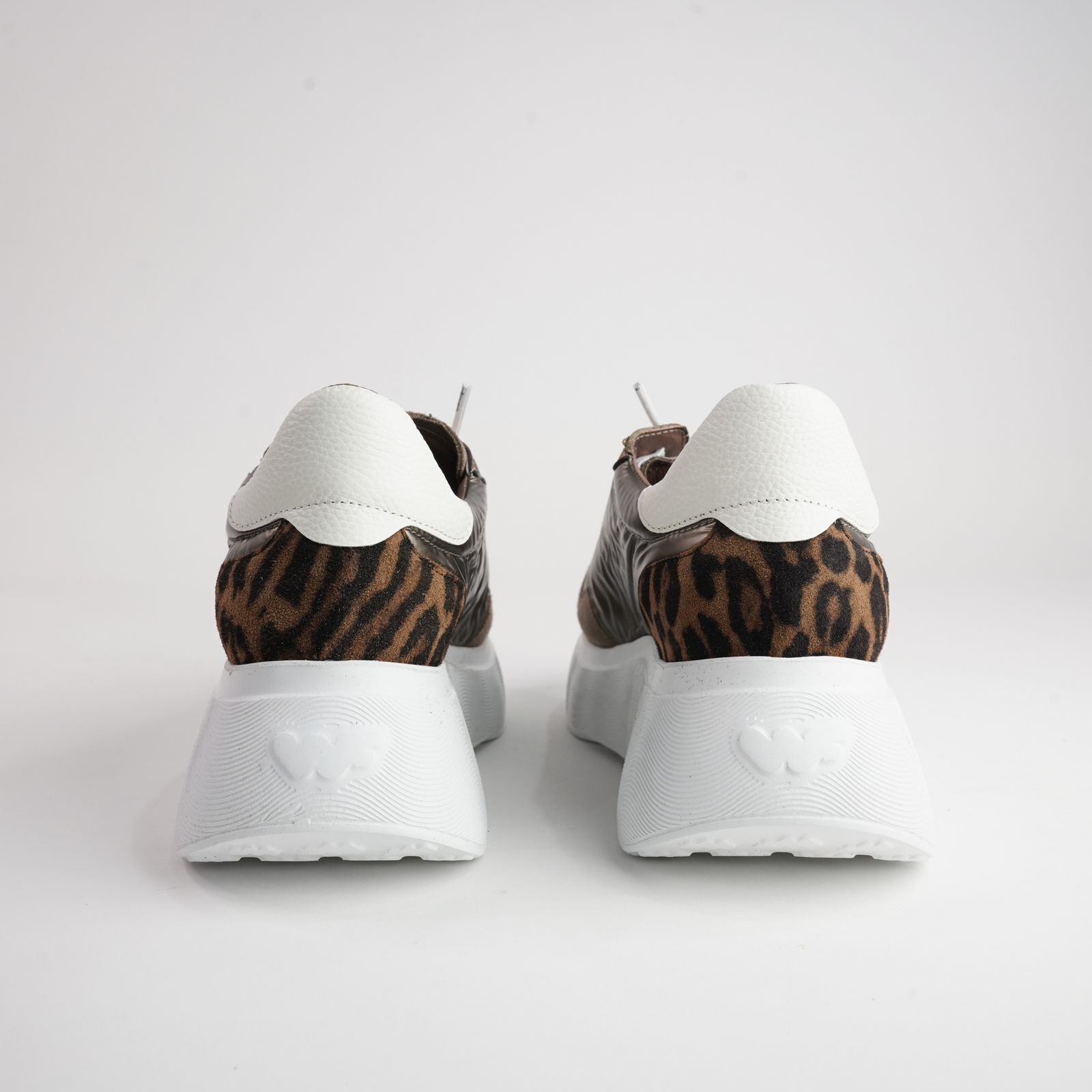 Ivy Taupe Multi Leather Sneakers