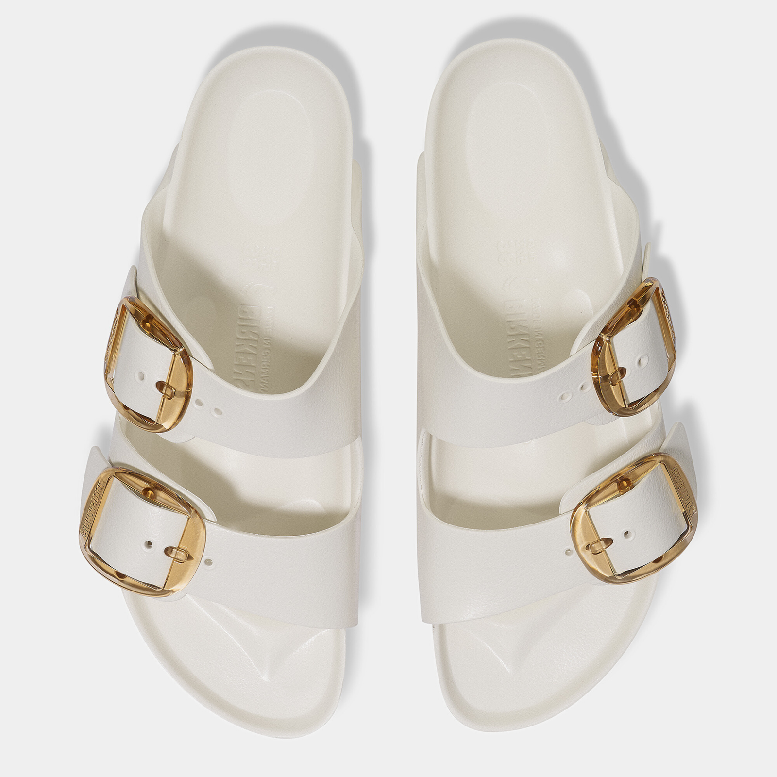 Arizona Eva Big Buckle Eggshell Sandals