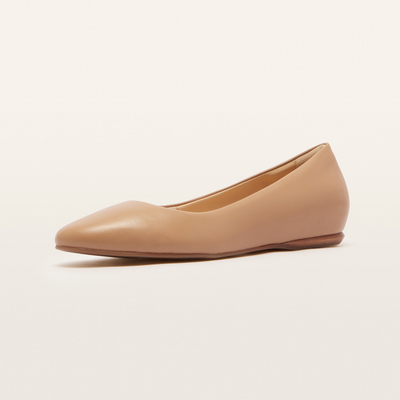 Dorset Macchiato Leather Ballet Flats