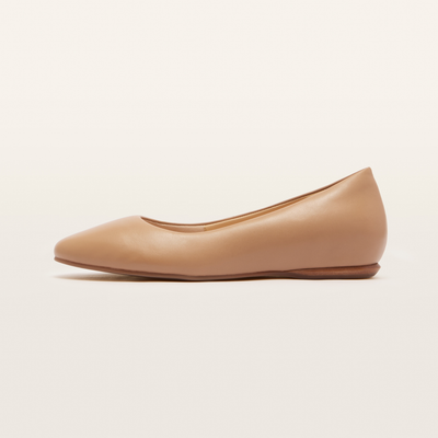 Dorset Macchiato Leather Ballet Flats