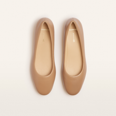 Dorset Macchiato Leather Ballet Flats