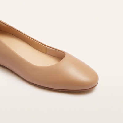 Dorset Macchiato Leather Ballet Flats