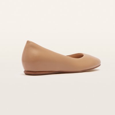 Dorset Macchiato Leather Ballet Flats