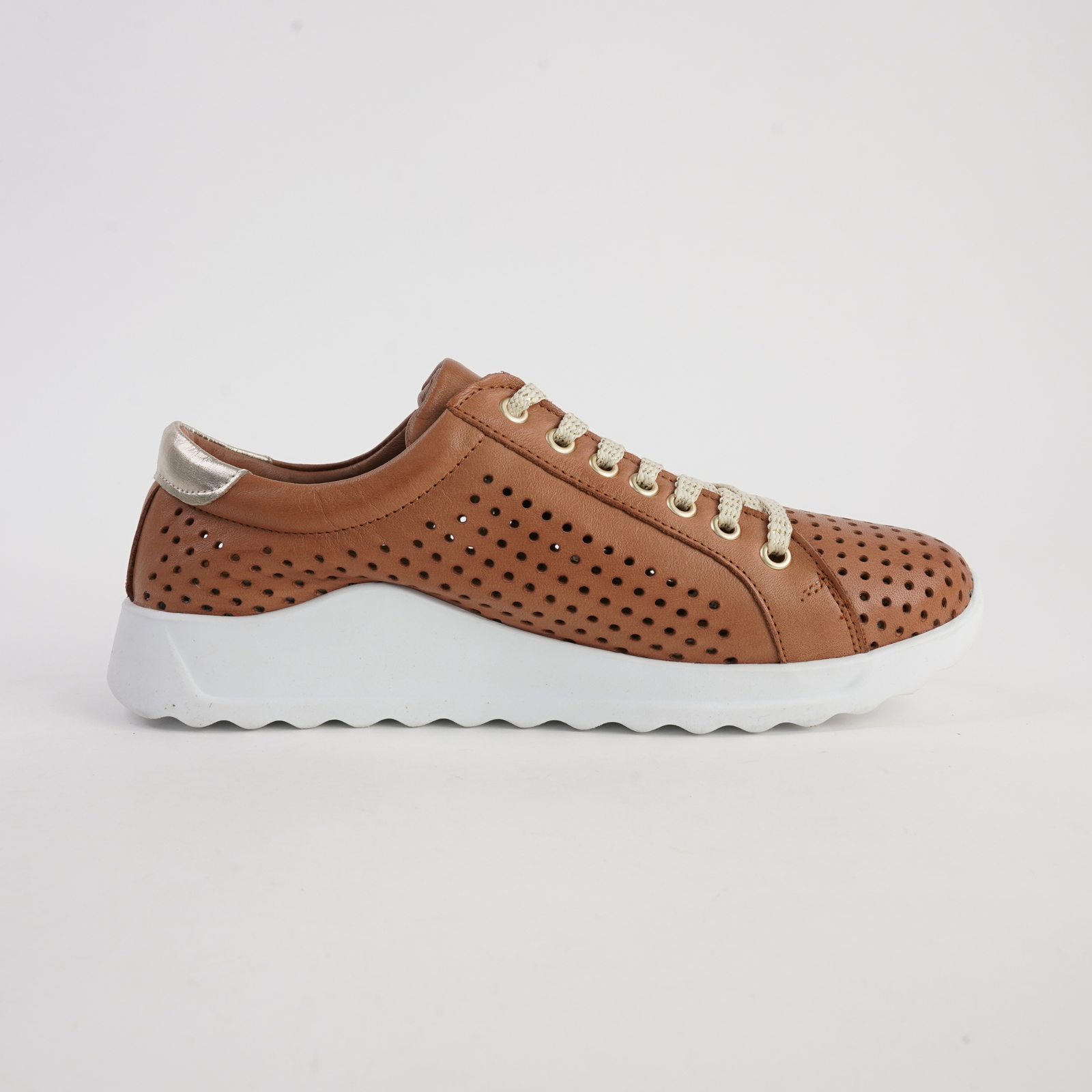 Eg256 Tan Leather Sneakers