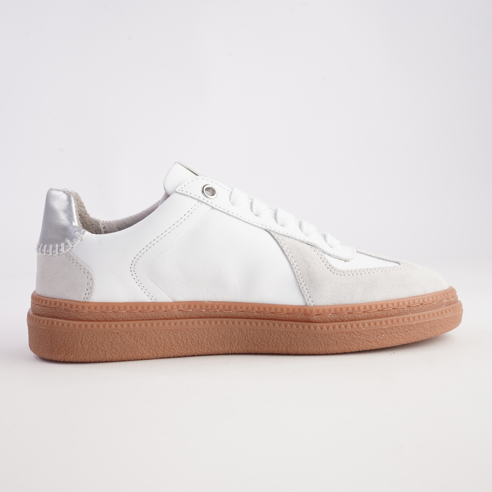Eslyn White Leather Sneakers