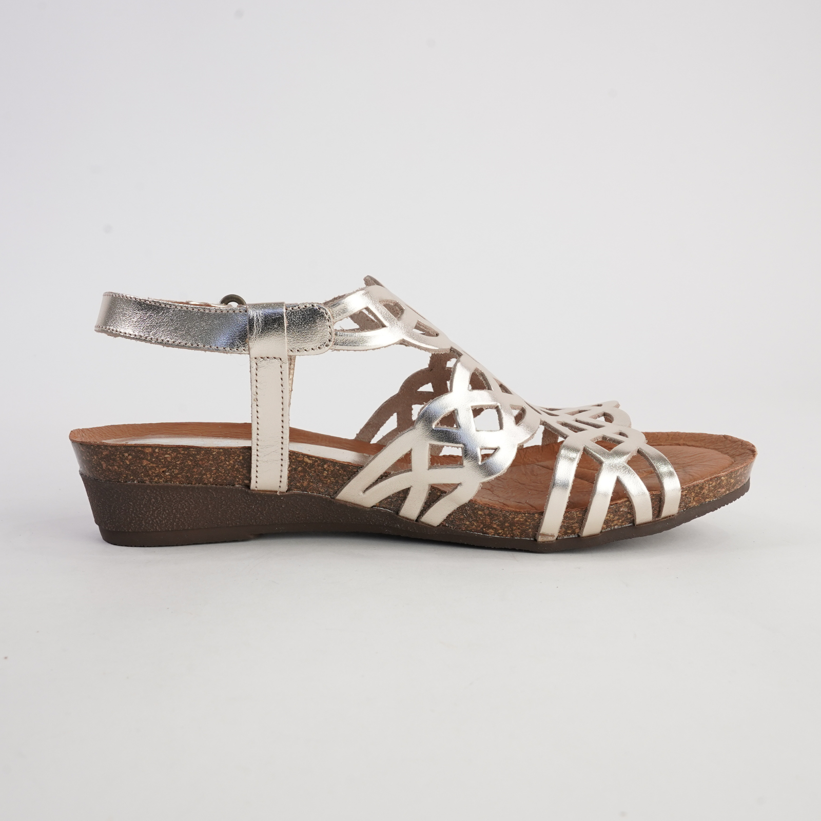 Izabel Champagne Leather Sandals