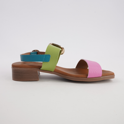 Trilly Bright Multi Leather Sandals