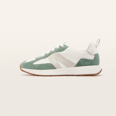 Axel II Chalk Eucalyptus Suede Leather Sneakers