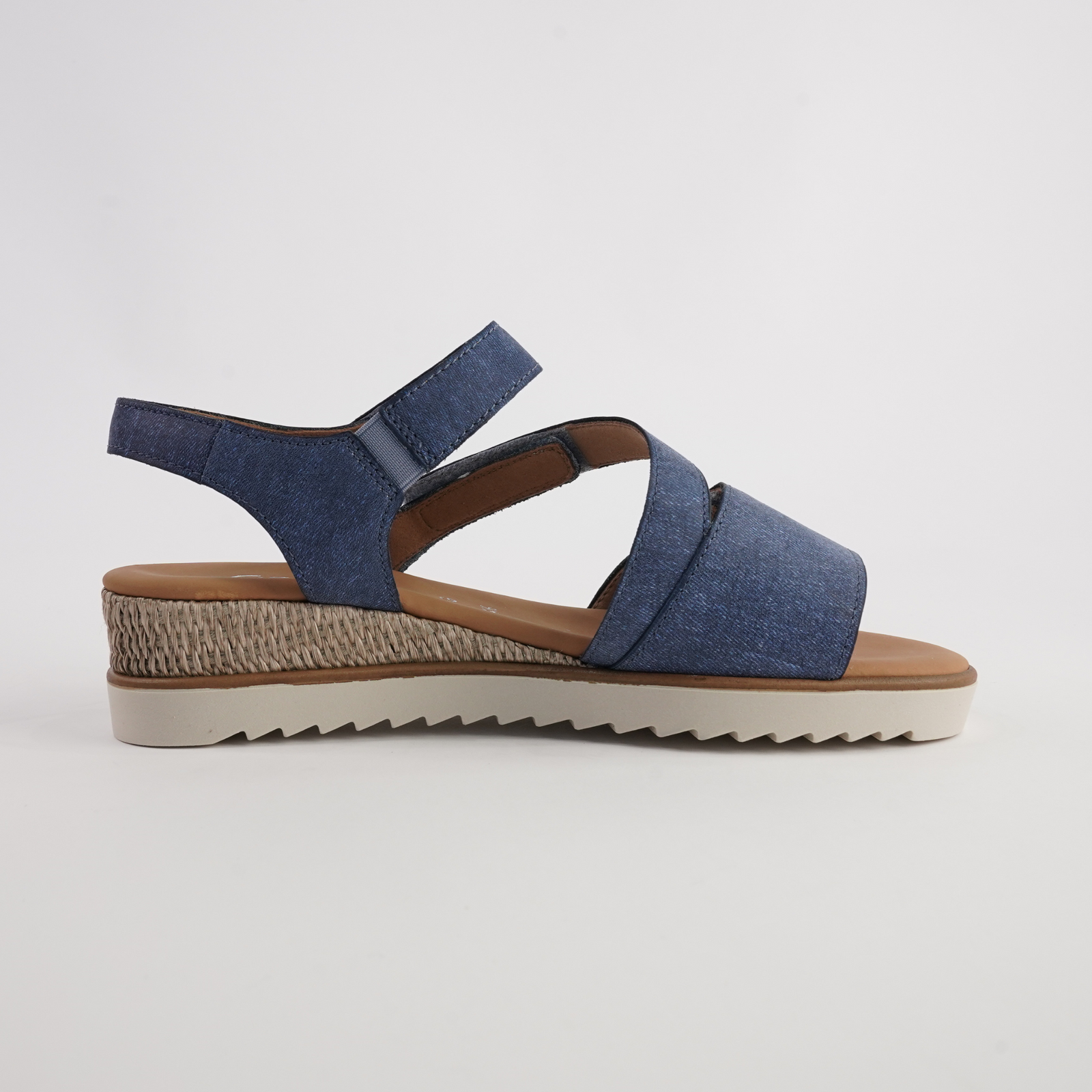 Ruth Denim Leather Sandals