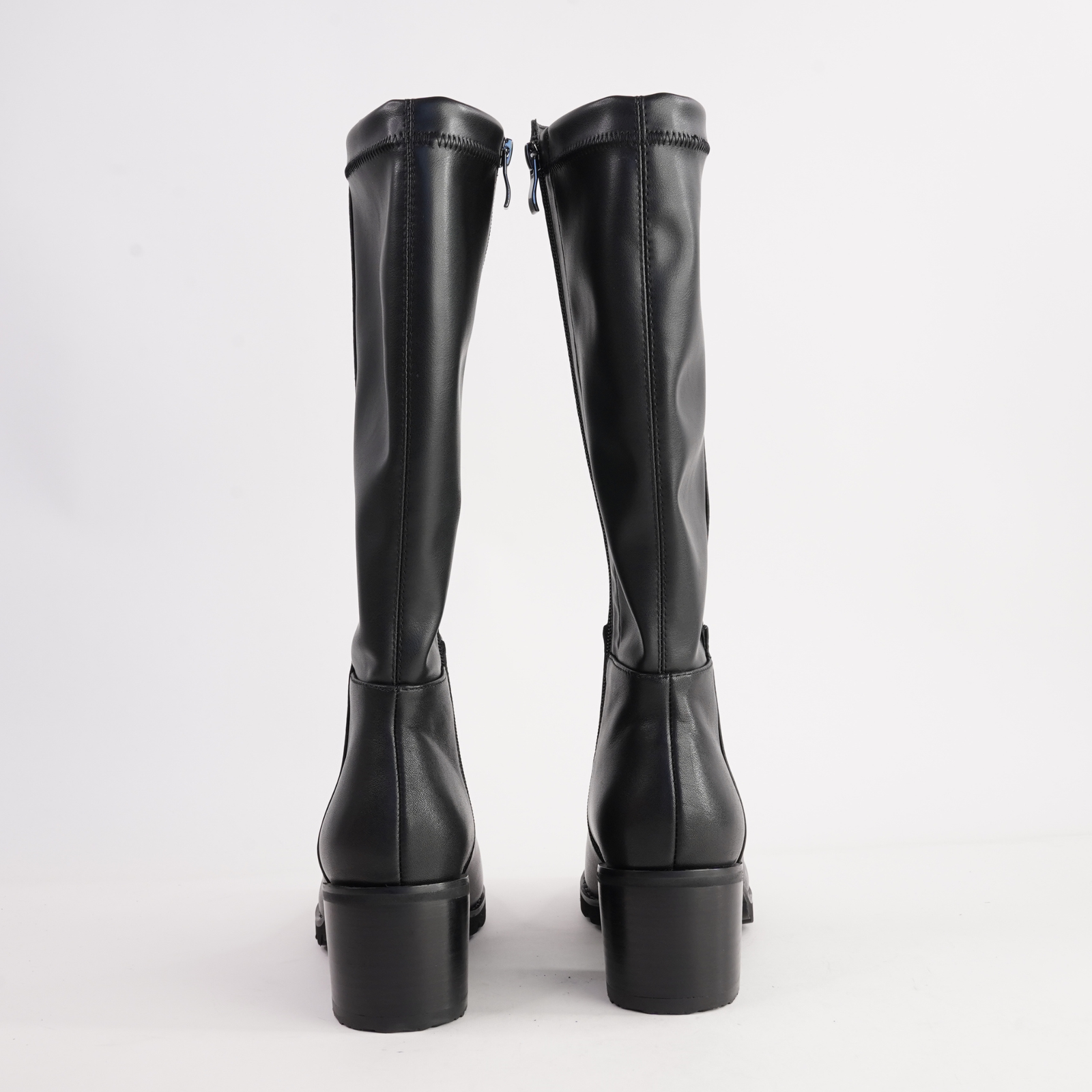 Anderson Black Leather Knee High Boots