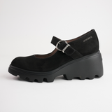 Celine Black Nubuck Leather Heels